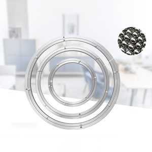 Aleación de aluminio redonda bola completa perezoso <span class=keywords><strong>Susan</strong></span> 360 grados rodamiento giratorio de alta resistencia placa giratoria de retorno de memoria de retorno automático - Product Image 4