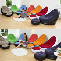 Canapé gonflable confortable en PVC pour salon, grand fauteuil gonflable avec repose-pieds, vente en gros