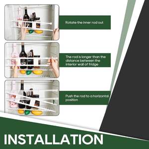 Doppia barra di tensione del frigorifero regolabile 16 "-28" Camper frigorifero cucina armadio libreria <span class=keywords><strong>RV</strong></span> parti accessori - Product Image 2