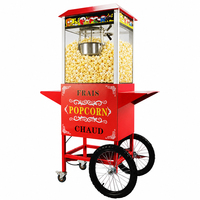 Machine à Popcorn au Caramel Électrique en Acier Inoxydable avec Chariot Commercial Haute Performance