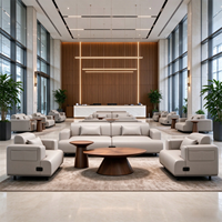Canapé de bureau commercial, table et chaise de bureau, mobilier d'entreprise pour lieux de réception à Dubaï, projet de mobilier rembourré pour l'hôtellerie commerciale