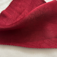 Tissu froissé à la main en imitation lin acétate 135 GSM, texture unie pour Abaya, robe longue pour femmes musulmanes africaines