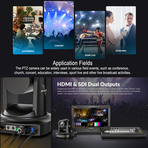 Caméra de diffusion en direct PTZ Avmatrix EAGLE P12A/20A/30A avec suivi automatique IA, zoom optique 12X 20X 30X, sortie HDMI et SDI - Product Image 5