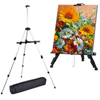 Caballete de Pintura Metálico Plegable y Portátil con Soporte Telescópico, Soporte de Exhibición de Arte Multitamaño para Regalos Publicitarios