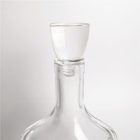 Bouchon de bouteille de gin/vin de luxe Louis XIII, bouchon anti-fuite en verre DEXI, cristal blanc, design personnalisable, haute qualité