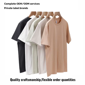 Бесплатный образец мужские футболки оверсайз Плотные хлопковые футболки простые объемные футболки 100 хлопковые премиальные пеньковые футболки - Product Image 6