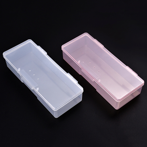 Boîte à outils en plastique vide pour nail art, organisateur d'outils de manucure, conteneurs de rangement pour breloques à ongles, boîte de rangement pour accessoires de manucure - Product Image 1