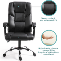 Chaise de bureau Boss, chaise pivotante ergonomique en cuir synthétique avec fonction de levage