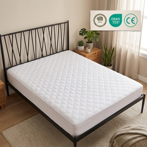 Protector de Colchón Acolchado Hipoalergénico, Impermeable, Antiácaros, Antipolvo, Transpirable, Suave y Lavable - Product Image 1