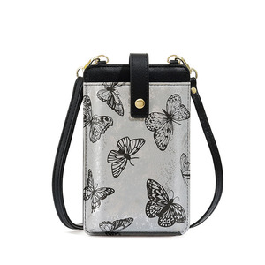 Butterfly Print Cell Phone Crossbody Bag Multi Card Slots Mini PU Leather Shoulder <b>Purse</b> Adjustable Strap Women <b>Slim</b> Wallet Bag - Product Image 6