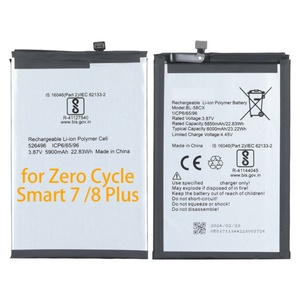 6000mAh Rechargeable <b>Mobile</b> Cell Phone Lithium <b>Battery</b> for Infinix Zero Cycle Smart 7 8 Plus BL-58CX - Product Image 1
