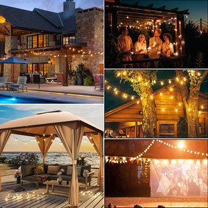 Ngoài trời Festoon LED năng lượng mặt trời chuỗi đèn IP67 shatterproof PVC <span class=keywords><strong>Globe</strong></span> st38 25/50/100ft với dây đồng cho đám cưới trang trí nội thất vườn - Product Image 5