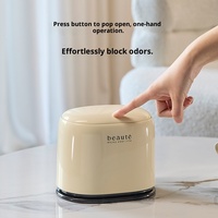 Mini poubelle de bureau en plastique de luxe léger, créative, à ouverture et fermeture silencieuses par poussoir, pour usage intérieur, tendance influenceurs TikTok