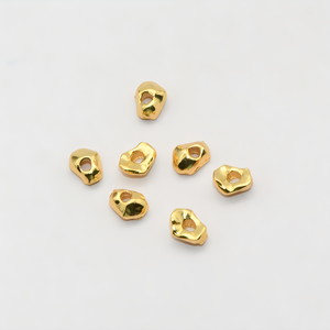 ลูกปัดกั้นระยะแบบไม่สม่ำเสมอ S925ชุบทองสำหรับสร้อยข้อมือแบบทำมือ - Product Image 3