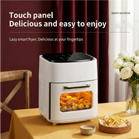 Freidora de Aire Digital Eléctrica de 12L, Gran Capacidad, Cocina sin Aceite, Acero Inoxidable, Multifunción, Control Táctil, Protección contra Sobrecalentamiento