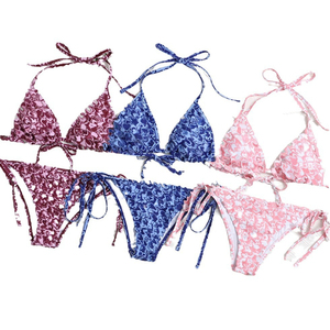 Özel yeni tasarımcı marka mektup mayolar tasarımcı Bikini iki parçalı tasarımcı mayo Beachwear seksi <span class=keywords><strong>2</strong></span> parça - Product Image 6