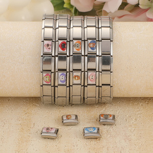 Accessoires de bijoux pour bracelet à breloques modulables DIY en acier inoxydable, motif chat, éléments animaliers italiens tendance - Product Image 6