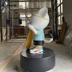 Escultura creativa de gato de ciclismo, decoración de espacio para niños, personalización de marca personalizada - Product Image 4