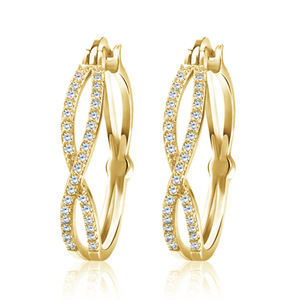 Orecchini Scintillanti con Pavé per Donne, Eleganti Gioielli per Orecchie alla Moda - Product Image 3