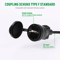Kit de Conector y Acoplador Schuko para Exteriores de 90 Grados PHEIYON para Cable de Extensión de 3G1.5mm² para Ensamblaje de Cables