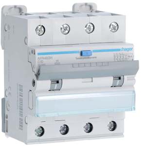 AFR460H ปรับแต่งได้ตามความต้องการด้วย Hagers RCBO 10000A 4P curve C 10A A-HI 300mA 4M - Product Image 1