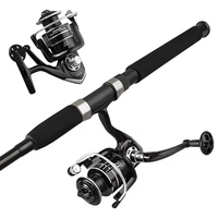 2.1m 2.4m 40-80g Bass Ensemble Complet En Fiber De Verre Canne À Pêche Moulinet Combo Spinning Set pour Lac Rivière Pêche pour Crevettes Carpe Brochet