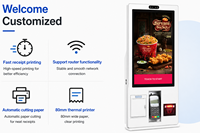Solución de Autopago para Restaurantes, Terminal de Quiosco Táctil de Pared, Sistema POS de Pago de Autoservicio con Impresora y Lector de Códigos QR