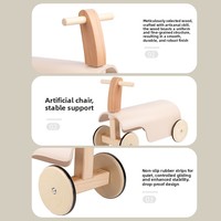 Trottinette d'équilibre en bois pour enfants, chariot d'apprentissage de la marche pour tout-petits, jouet puzzle à quatre roues avec fonction de torsion, capacité de charge 10 kg, pour les enfants de plus de 3 ans
