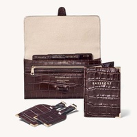 Porte-passeport de voyage multifonctionnel Portefeuille antivol Organisateur de documents à la mode comprenant un protecteur de billet d'avion