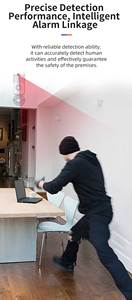 <span class=keywords><strong>Détecteur</strong></span> de mouvement infrarouge passif double PGST Wifi/Zigbee sans fil 433 MHz pour système d'alarme domestique - Product Image 6