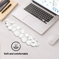 Tapis de souris de jeu en silicone gel transparent antidérapant avec repose-poignet, couleur unie personnalisée, 430x110mm, en stock