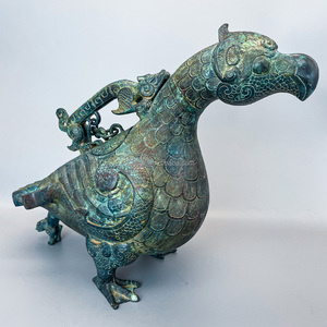 Zhao Qing Antique Brass Bird Zun Hiện Vật Trang Trí Bộ Sưu Tập Trang Trí Công Phu Mùa Xuân Mùa Thu Thủ Công Mỹ Nghệ Kim Loại Đồ Vật Trang Trí - Product Image 6