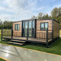 Maison conteneur extensible FLKT, résistante à la rouille et à l'eau, garantie 2 ans, usine source, maison préfabriquée moderne de luxe