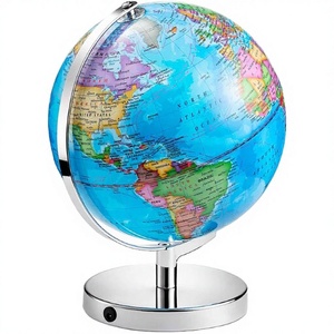 Globe terrestre moderne de bureau, globe rotatif en acrylique rond avec carte éducative pour enfants et décoration intérieure - Product Image 2