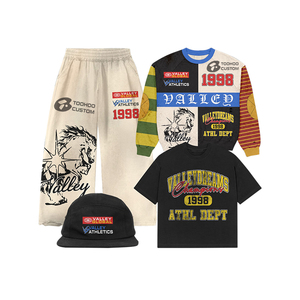 เสื้อยืดสตรีทแวร์ทรงบ็อกซี่ฟิต ผู้ชาย ผ้าคอตตอนหนา 250 กรัม สกรีนโลโก้ตามสั่ง ทรงโอเวอร์ไซส์ ล้างแบบวินเทจ คอกลม แขนสั้น - Product Image 1