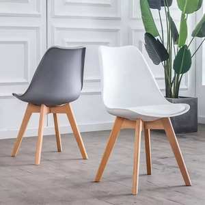 Factory <b>Sale</b> Modern Style Home Furniture <b>Chairs</b> PP Plastic Dining <b>Chair</b> With Wooden Legs - Product Image 2