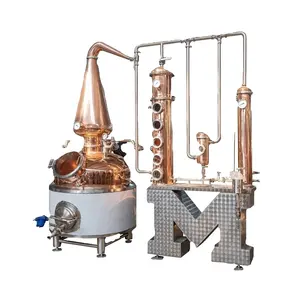 Equipamento de destilação Meto 300L 500L 1000L álcool uísque brandy gin/destilaria de álcool Moonshine