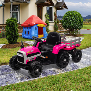 12V 6 ruote con motore elettrico trattore da viaggio giocattolo per e luci in materiale plastico per neonati e bambini - Product Image 2