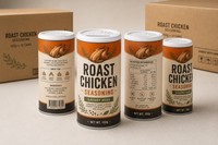 Boîte en papier personnalisée pour poudre d'assaisonnement avec couvercle doseur rotatif pour emballage de sel, poivre et épices pour barbecue, fournisseur d'usine OEM