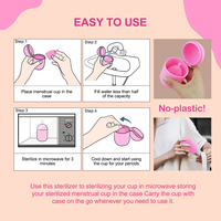 Vente en gros de la coupe menstruelle Écologique Copa du cycle Menstrual Medical Grade Silicone Cup Case Kits Menstruels