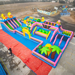 Prix d'usine, <span class=keywords><strong>parc</strong></span> d'attractions gonflable géant en PVC de 0,55 mm personnalisé pour enfants, qualité commerciale, ville de divertissement gonflable - Product Image 2