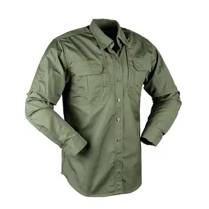 Chemise camouflage à manches longues Vêtements de travail décontractés et amples pour hommes Chemise tactique en coton pour hommes