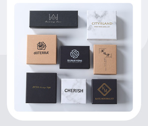Customized Jewelry Products Box <b>White</b> Leather Pattern Custom Corrugated <b>Gift</b> Luxury Jewelry <b>Boxes</b> Box With Logo - Product Image 6