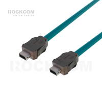 Kabel Ethernet Gigabit opsional Flex tinggi IX-10P ke IX-10P untuk kamera industri Cat.5e