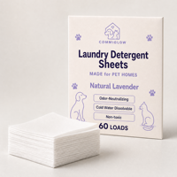OEM/ODM Hojas de Detergente para Ropa con Aroma Natural a Lavanda para Mascotas, Sin Residuos, Hipoalergénicas, Neutralizadoras de Olores