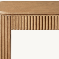 Table basse design vintage de luxe, tables console en bois massif et chêne naturel