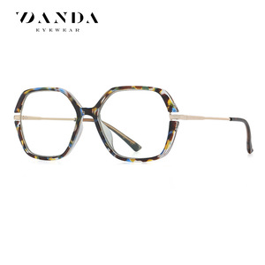 Danda Eyewear Lunettes octogonales à monture complète anti-lumière bleue unisexe, monture légère en TR90 tj873 - Product Image 5