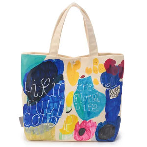 Sac à main grande capacité pour femme, sac à bandoulière zippé, sac en toile à une seule face - Product Image 4