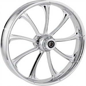 Rueda delantera forjada Chrome Deep Concave RC Components 21350-9031-124C Revolt de doble disco - 21 pulgadas. X 3.5in.-Cromo - Product Image 1