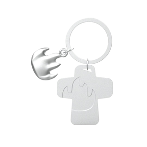 ODM and OEM High Quality Casual Pearl Silver <b>Fire</b> Pattern Business Gift Keychain Buckle Metal Crafts Keyholder for Travel - Product Image 5